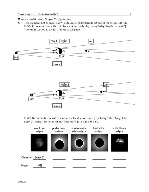 printable solar and lunar eclipses worksheet